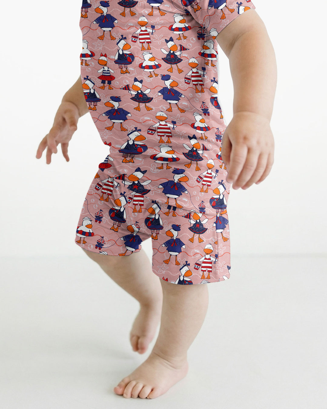 Schlafanzug-Set zweiteilig, kurze Ärmel, kurze Hose, Bambus