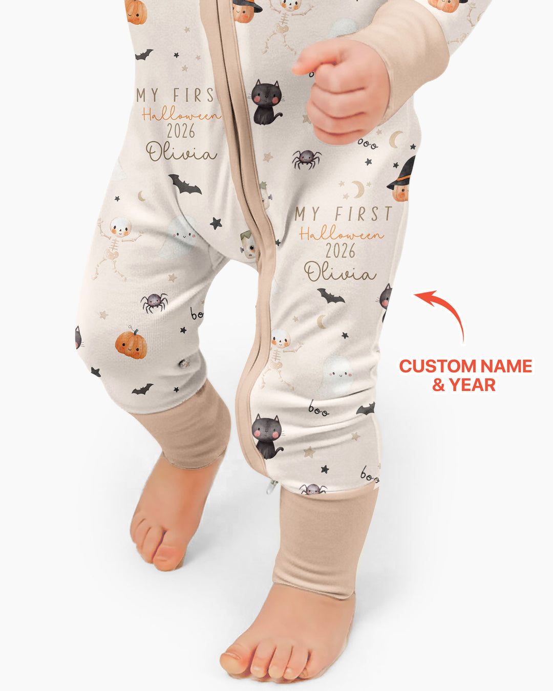Personalised Baby First Halloween Bamboo Convertible Zippy