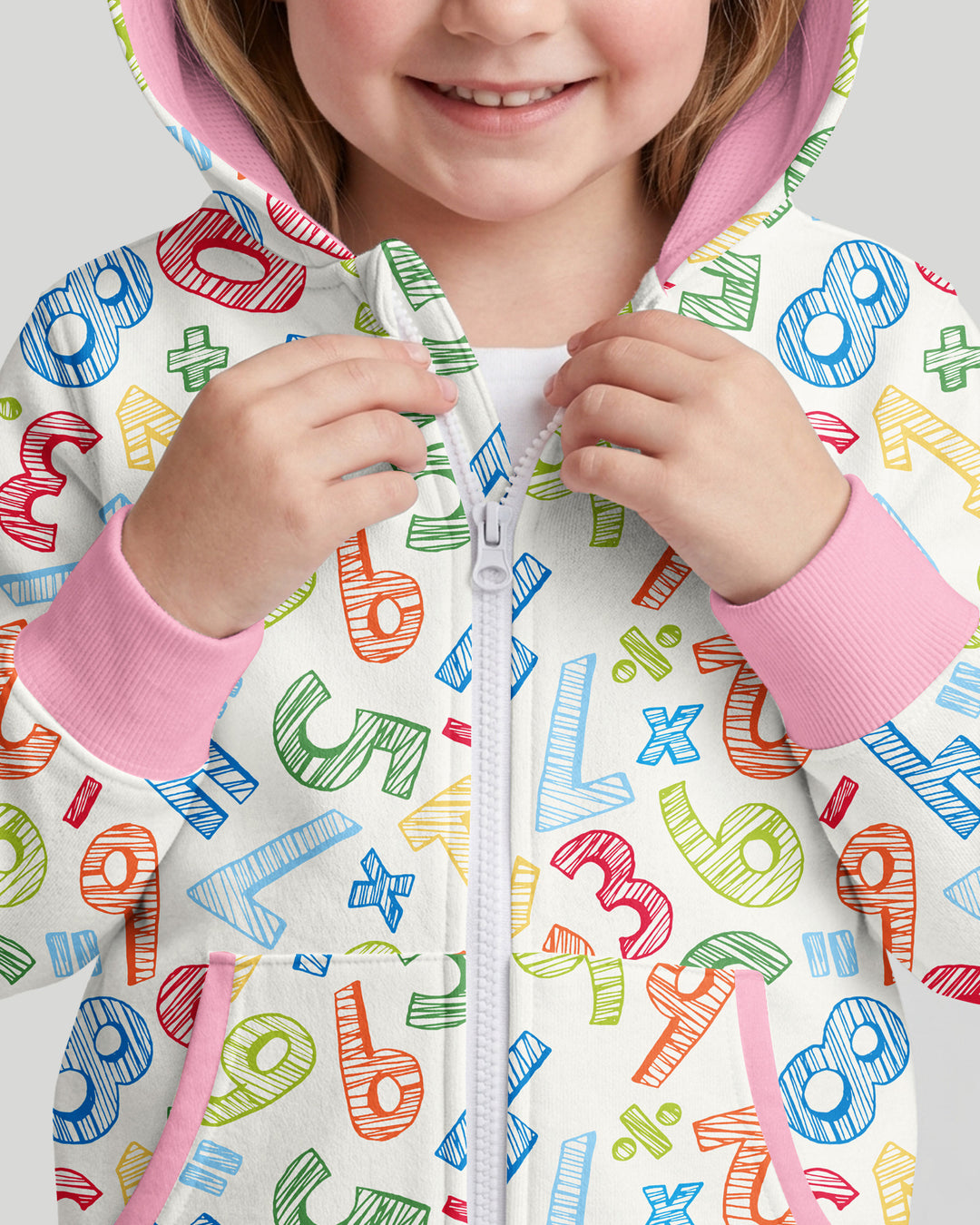 Math Doodles Bamboo Zip Hoodie