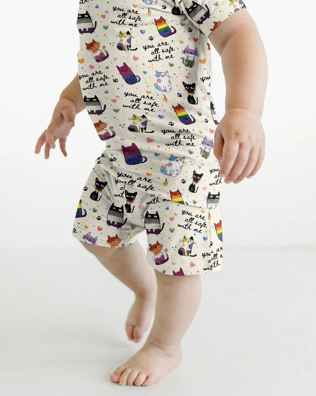 Template Zweiteiliges Pyjama-Set mit kurzen Ärmeln und Shorts