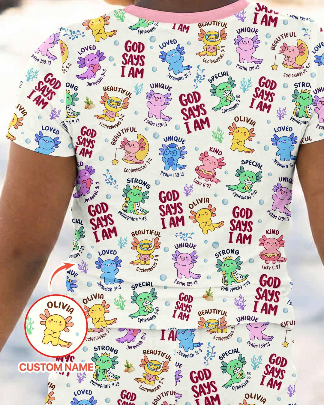 Zweiteiliges, kurzärmliges Pyjama-Set mit Marienkäfern
