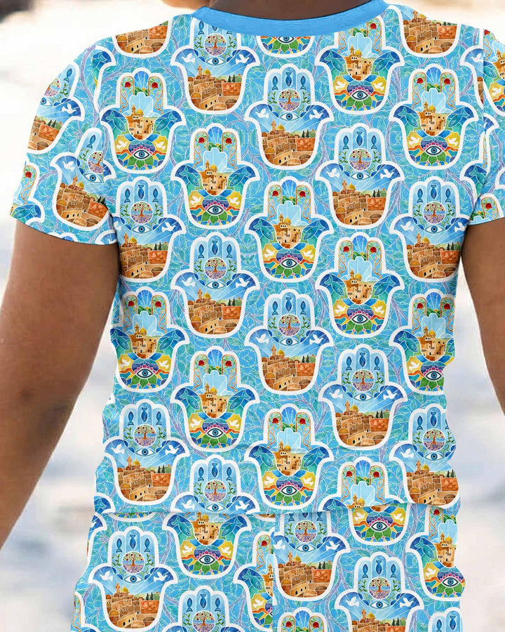 Zweiteiliges, kurzärmliges Pyjama-Set mit Marienkäfern