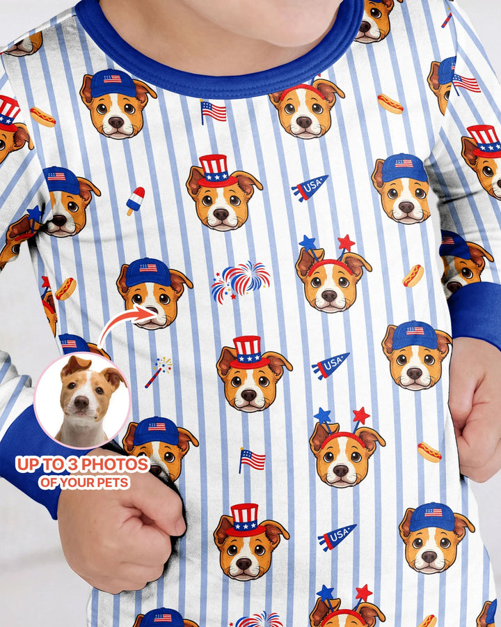 Zweiteiliges Langarm-Pyjama-Set mit Sommerfrüchten