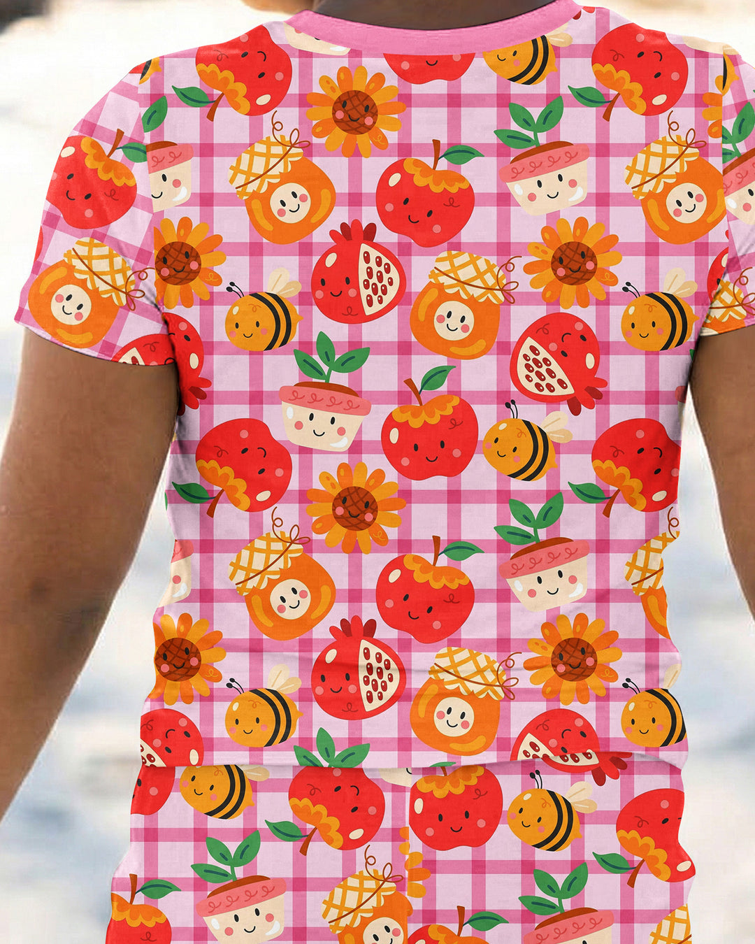 Zweiteiliges, kurzärmliges Pyjama-Set mit Marienkäfern