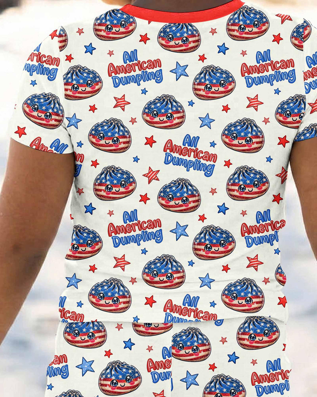Zweiteiliges, kurzärmliges Pyjama-Set mit Marienkäfern