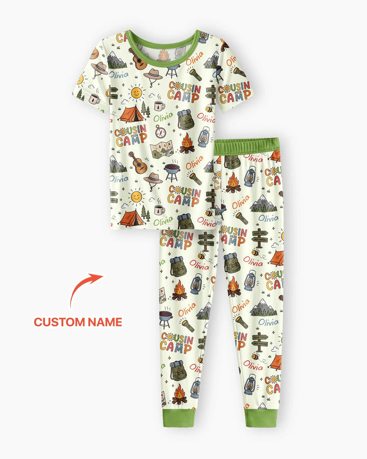 Zweiteiliges, kurzärmliges Pyjama-Set mit Marienkäfern