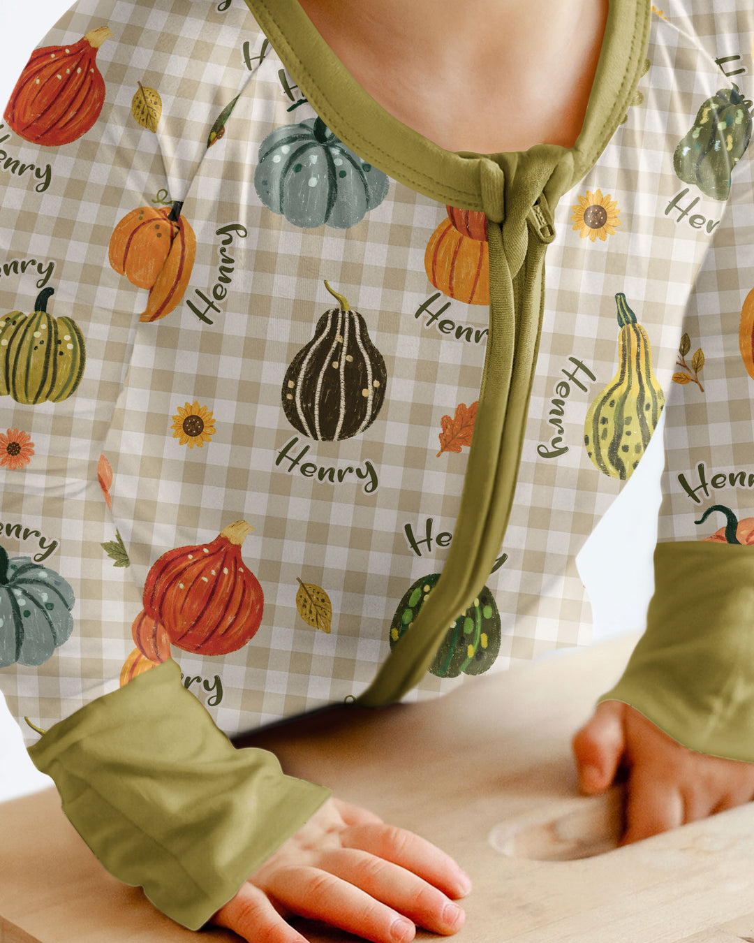 Pumpkin Patch Custom Name Bamboo Convertible Zippy