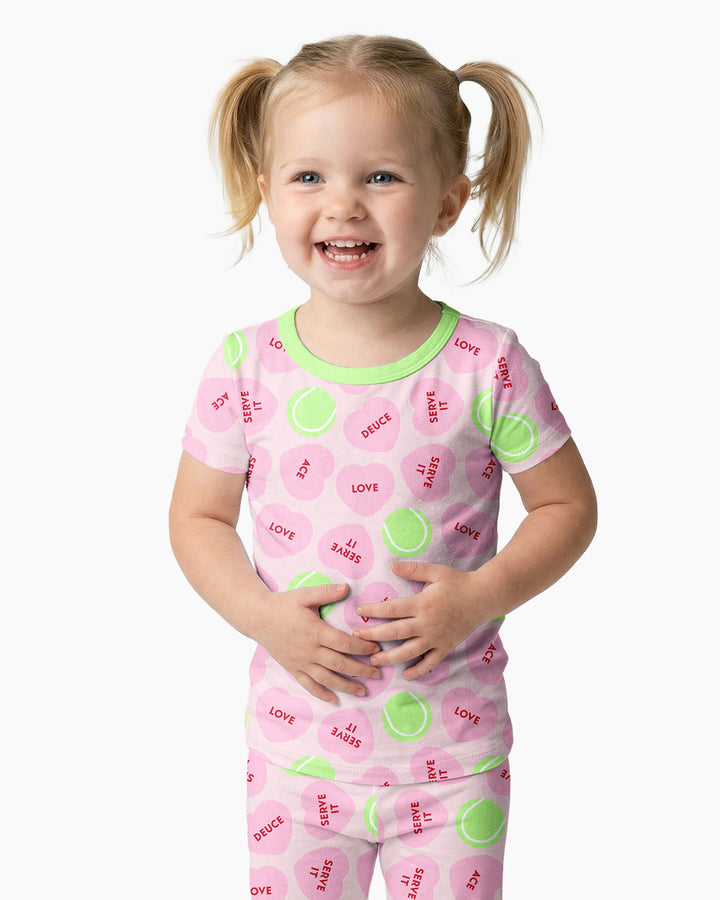 Zweiteiliges, kurzärmliges Pyjama-Set mit Marienkäfern