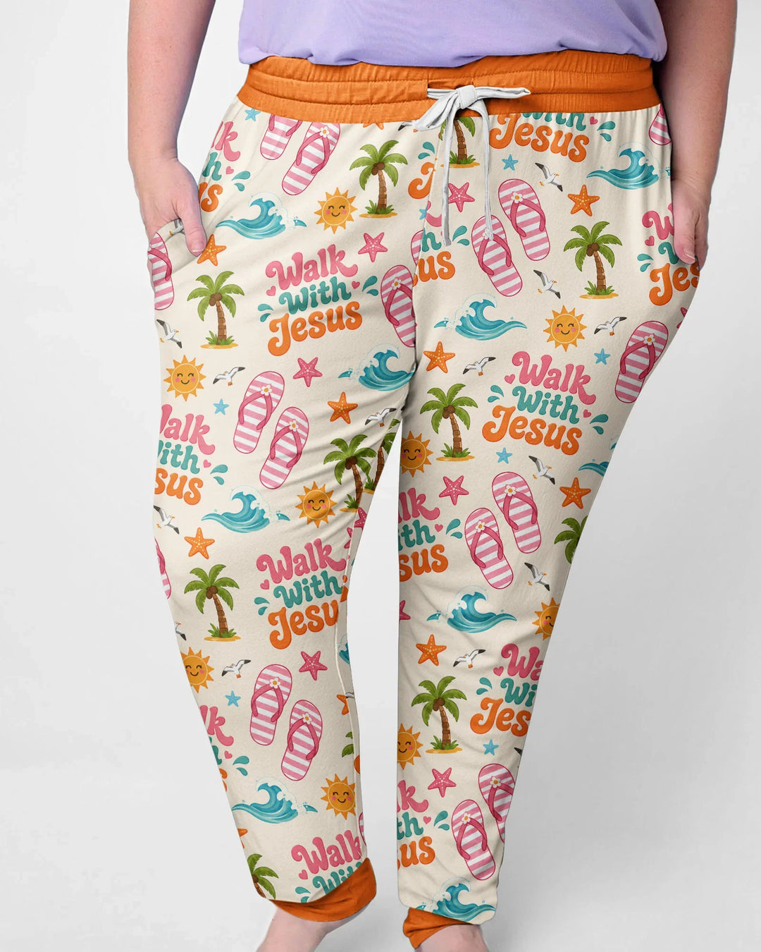 Groovy Summer Walk With Jesus Bamboo Women Pajama Set