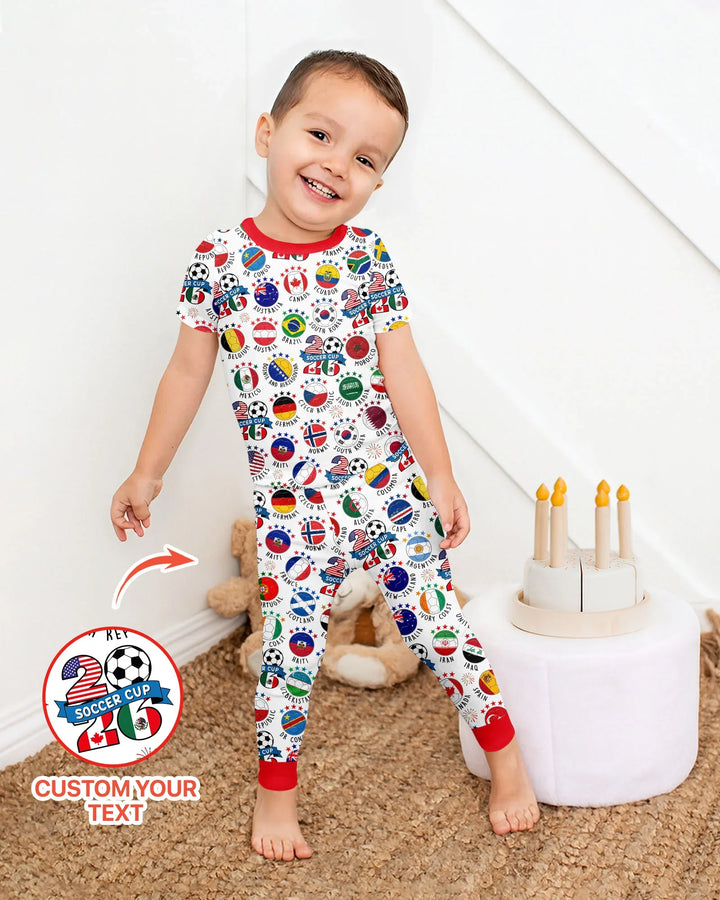 Zweiteiliges, kurzärmliges Pyjama-Set mit Marienkäfern