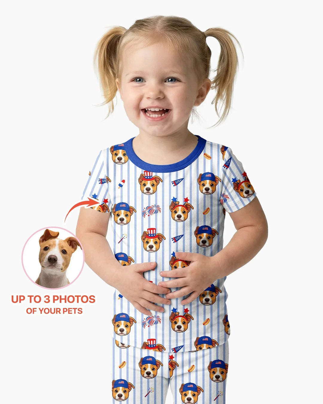 Zweiteiliges, kurzärmliges Pyjama-Set mit Marienkäfern