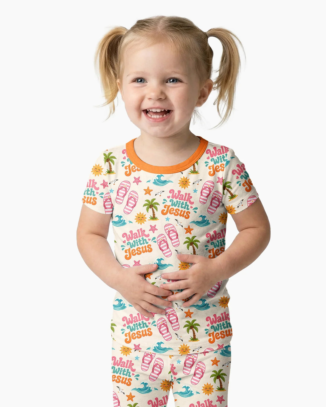 Zweiteiliges, kurzärmliges Pyjama-Set mit Marienkäfern