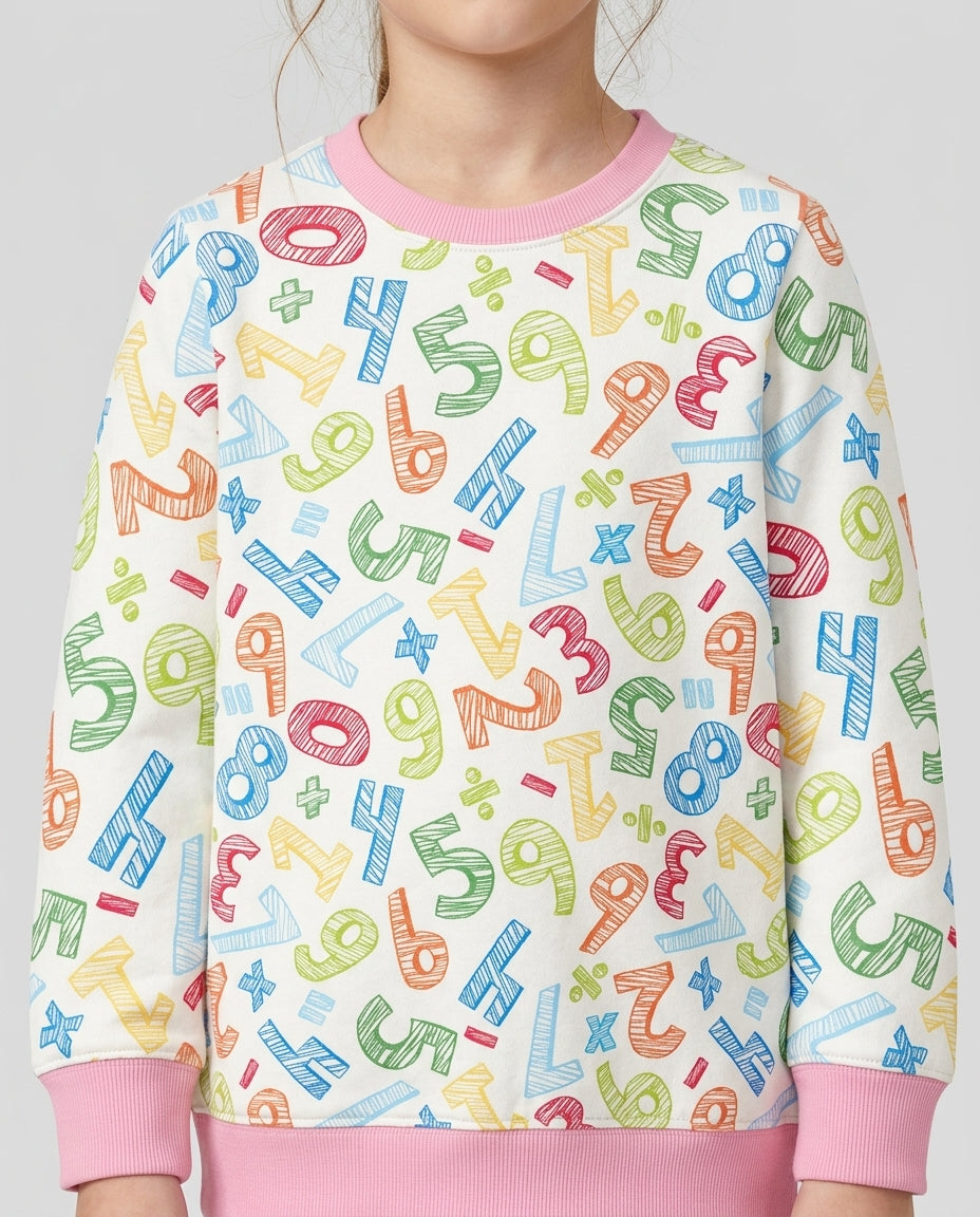 Math Doodles Bamboo Crewneck Sweatshirt