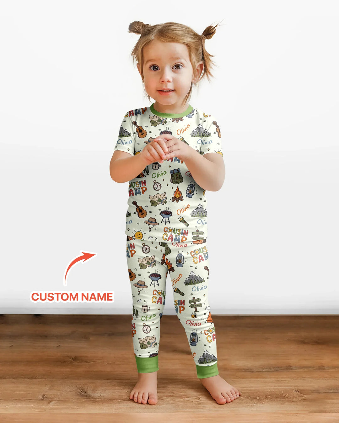 Zweiteiliges, kurzärmliges Pyjama-Set mit Marienkäfern