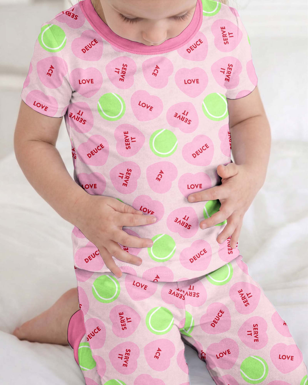 Zweiteiliges, kurzärmliges Pyjama-Set mit Marienkäfern