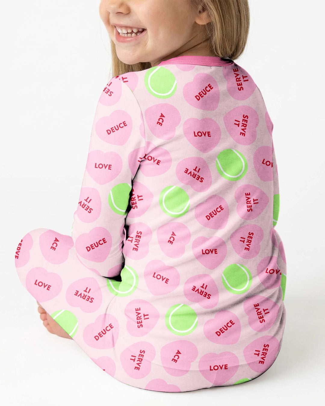 Tennis with Love Bamboo Two Piece Long Sleeve Pajama Set