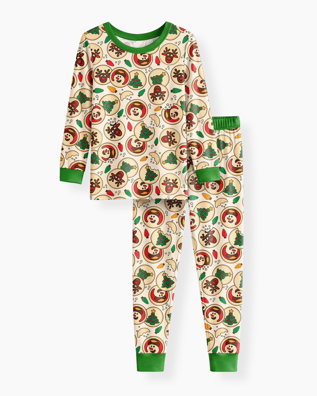 Christmas Sugar Cookie Bamboo Two Piece Long Sleeve Pajama Set