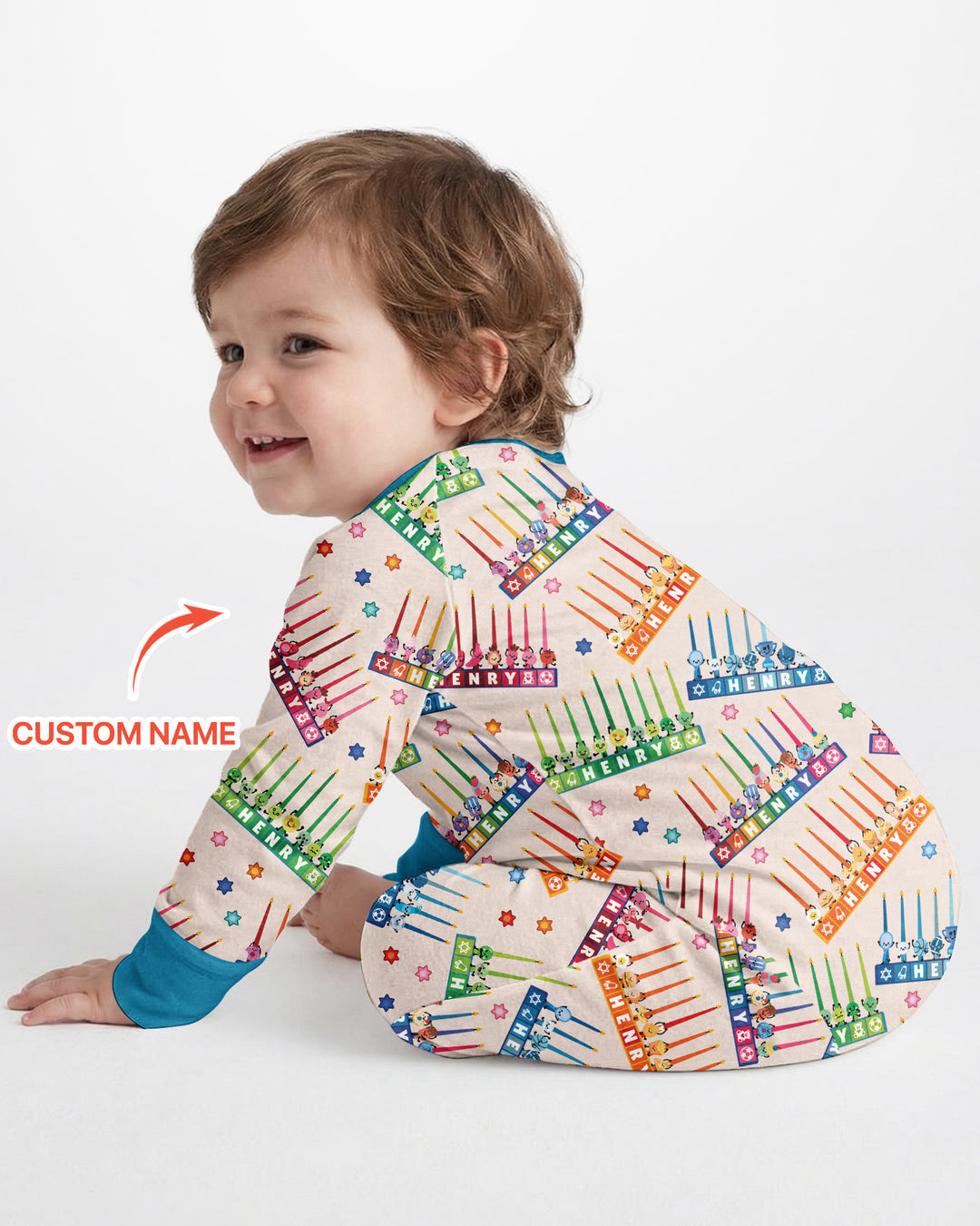 Personalized Jewish Menorah Bamboo Convertible Zippy
