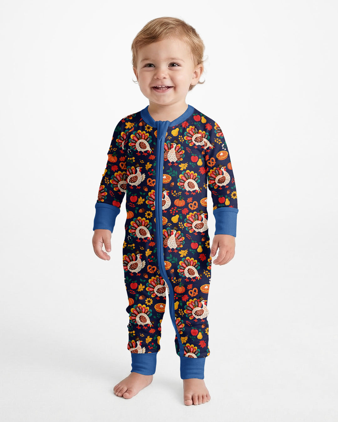 Festive Turkey Fall Harvest Bamboo Convertible Zippy