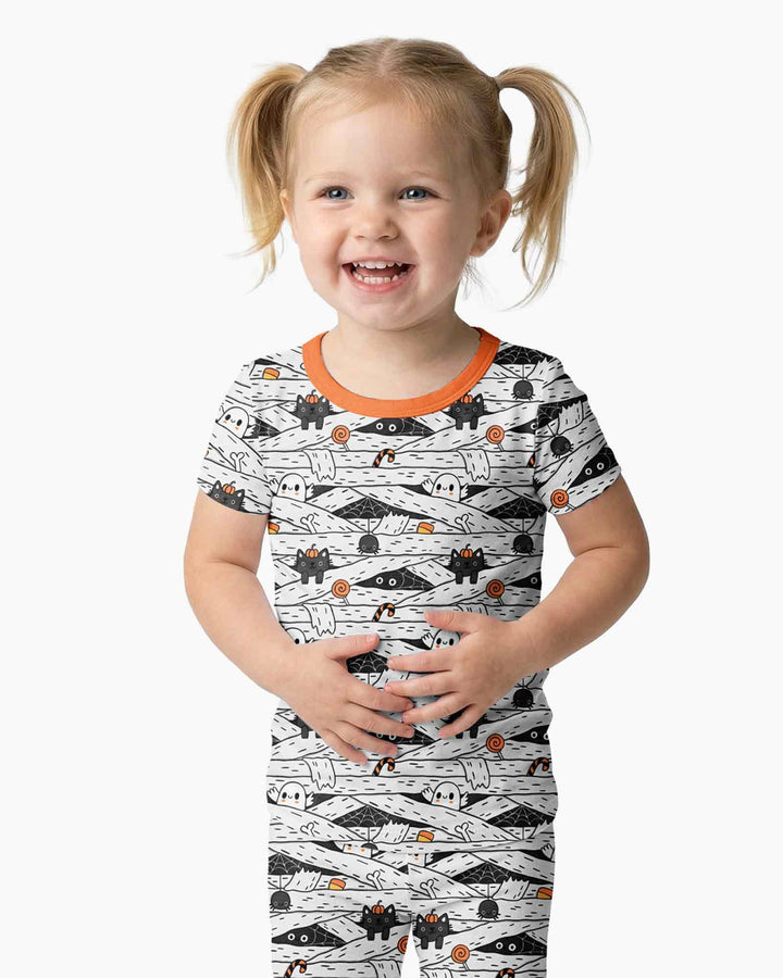 Zweiteiliges, kurzärmliges Pyjama-Set mit Marienkäfern