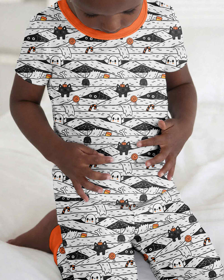 Zweiteiliges, kurzärmliges Pyjama-Set mit Marienkäfern