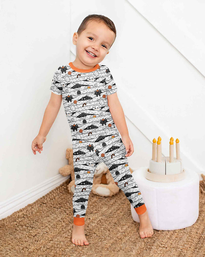 Zweiteiliges, kurzärmliges Pyjama-Set mit Marienkäfern