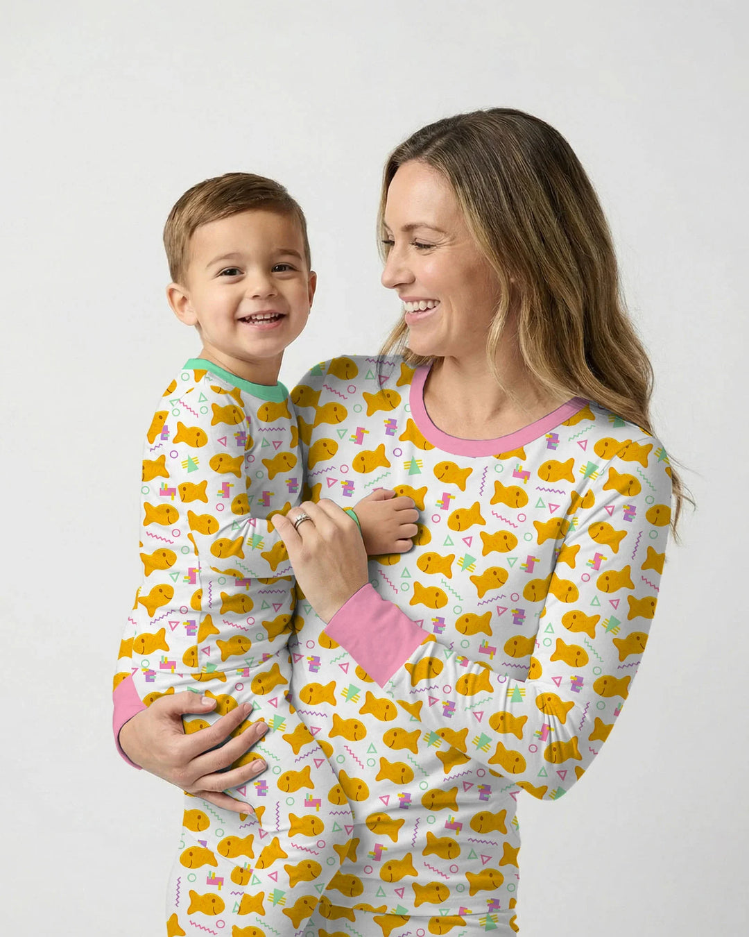 Zweiteiliges Langarm-Pyjama-Set mit Sommerfrüchten