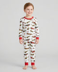 Christmas Trout Fishing Bamboo Two Piece Long Sleeve Pajama Set