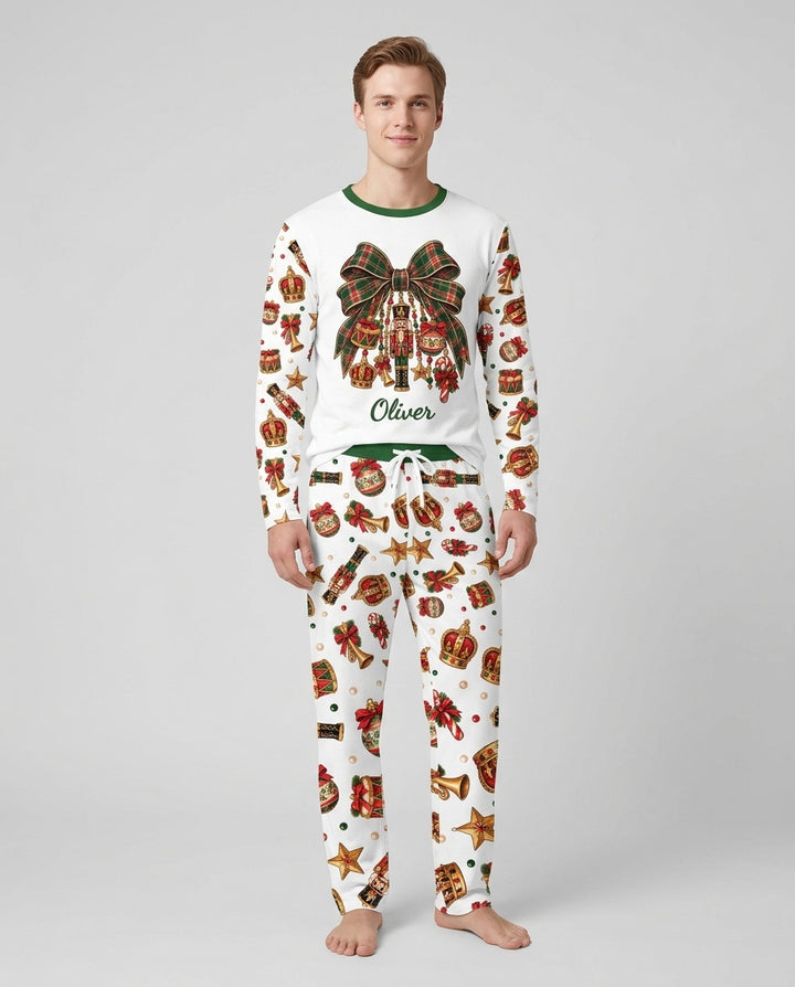 Custom Name Nutcracker The Bow Bamboo Men's Pajama Set