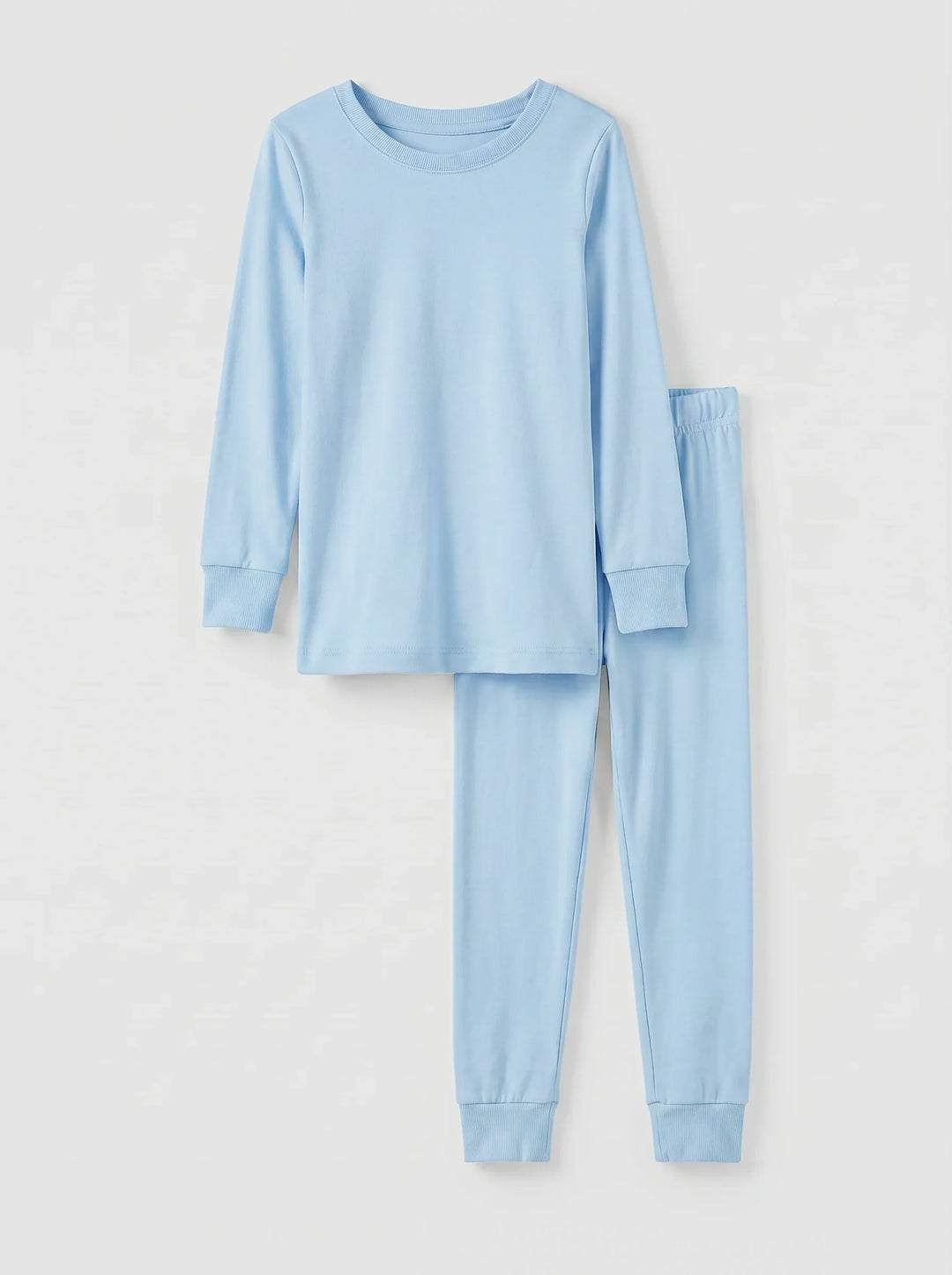 Zweiteiliger Pyjama aus Bambus in Hellblau