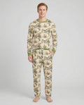 Vintage Pheasant & Hunting Dog Field Family Matching Bamboo Men's Pajama Set