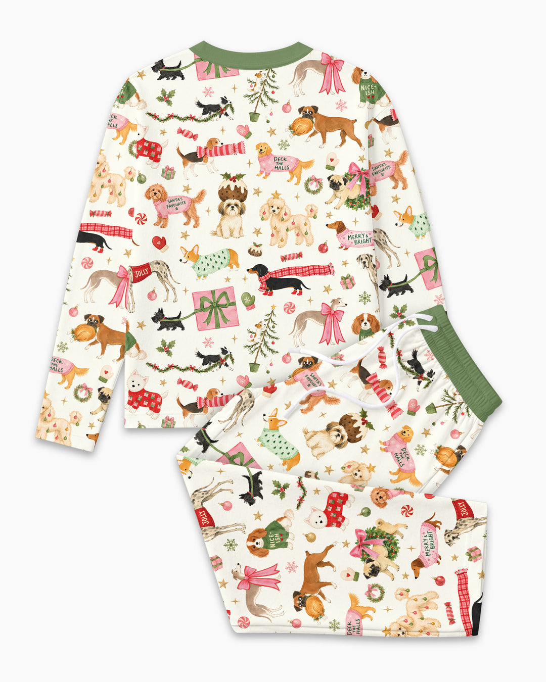 Festive Dog Merry Woofmas Bamboo Men's Pajama Set