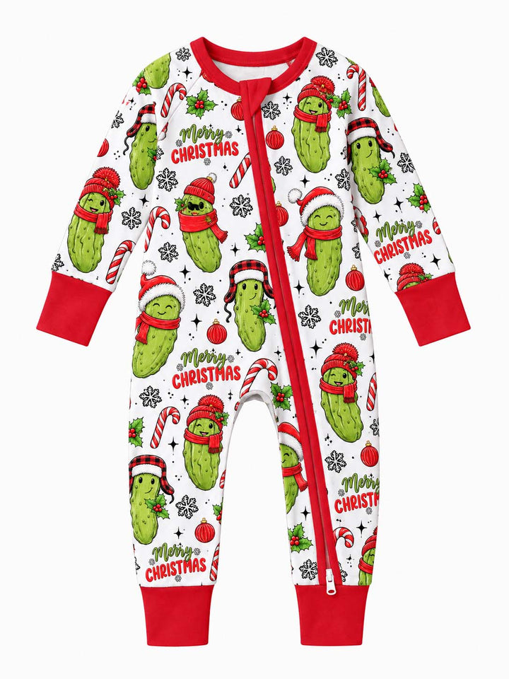 Merry Christmas Pickle Friends Bamboo Convertible Zippy