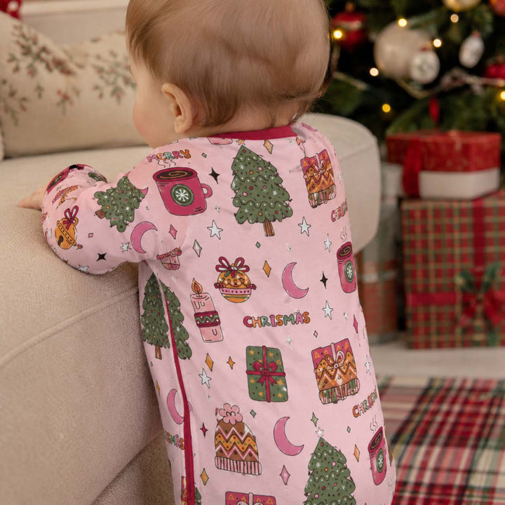 Merry Pink Christmas Bamboo Convertible Zippy
