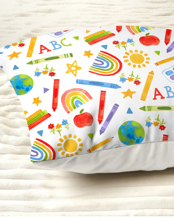 School Scribbles Bamboo Pillow Case
