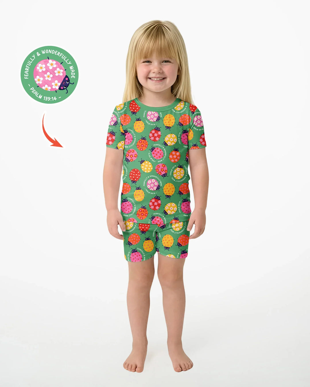Schlafanzug-Set zweiteilig, kurze Ärmel, kurze Hose, Bambus