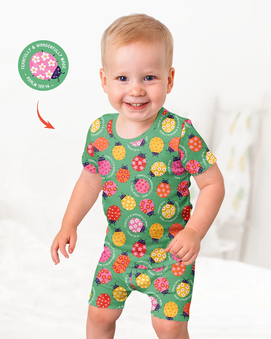 Schlafanzug-Set zweiteilig, kurze Ärmel, kurze Hose, Bambus