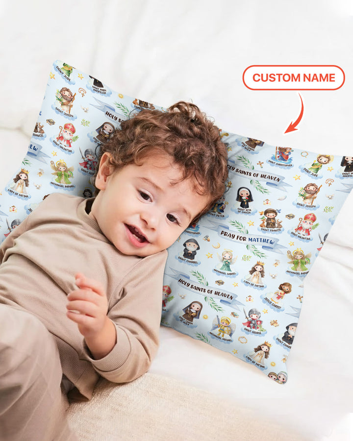 Holy Saints of Heaven Custom Name Bamboo Pillow Case