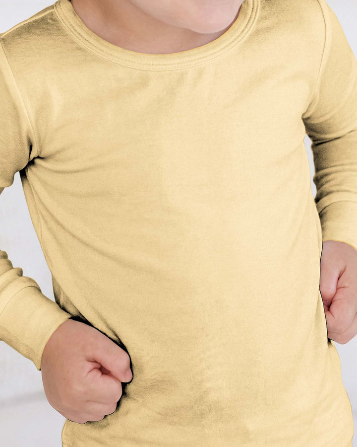 Butter Yellow Bamboo Two Piece Pajama Set