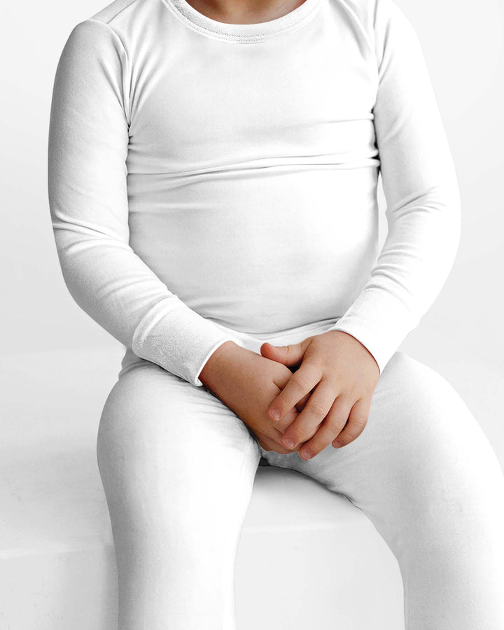 White Bamboo Two Piece Pajama Set