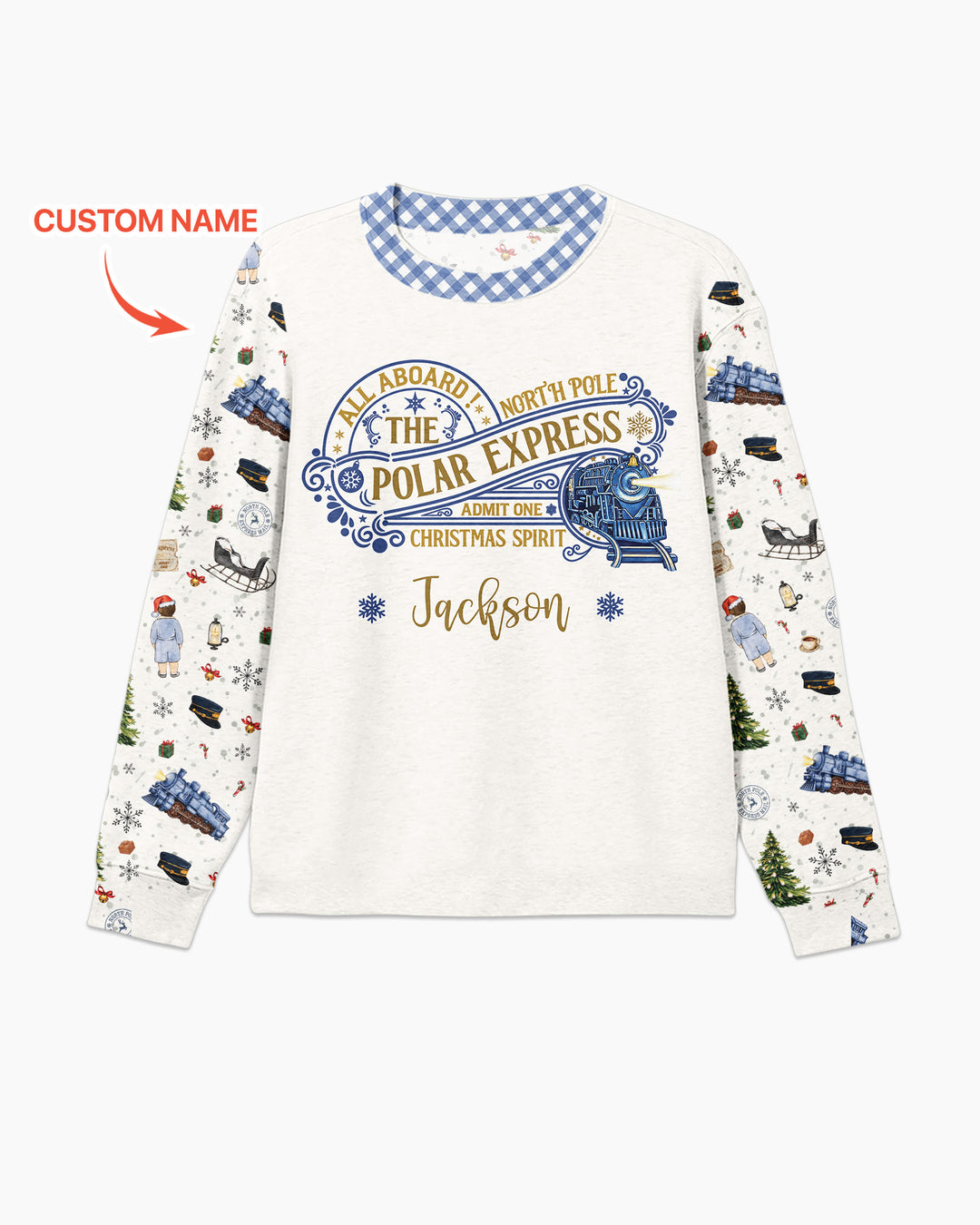 Custom Name North Pole Adventure Bamboo Men's Pajama Set