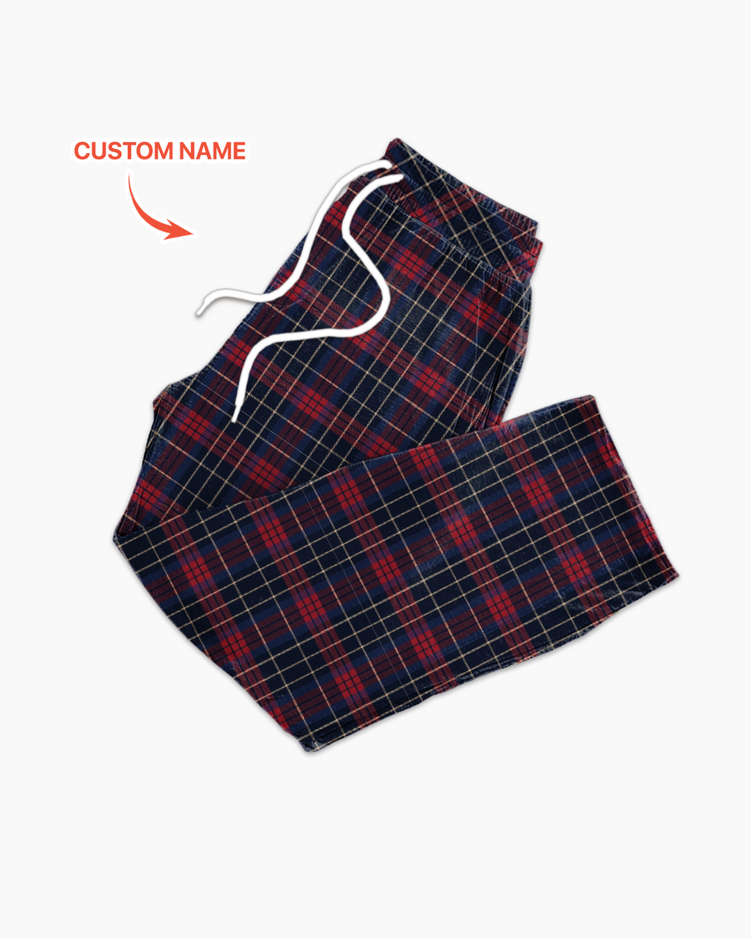 Custom Name North Pole Plaid Bamboo Men's Pajama Set