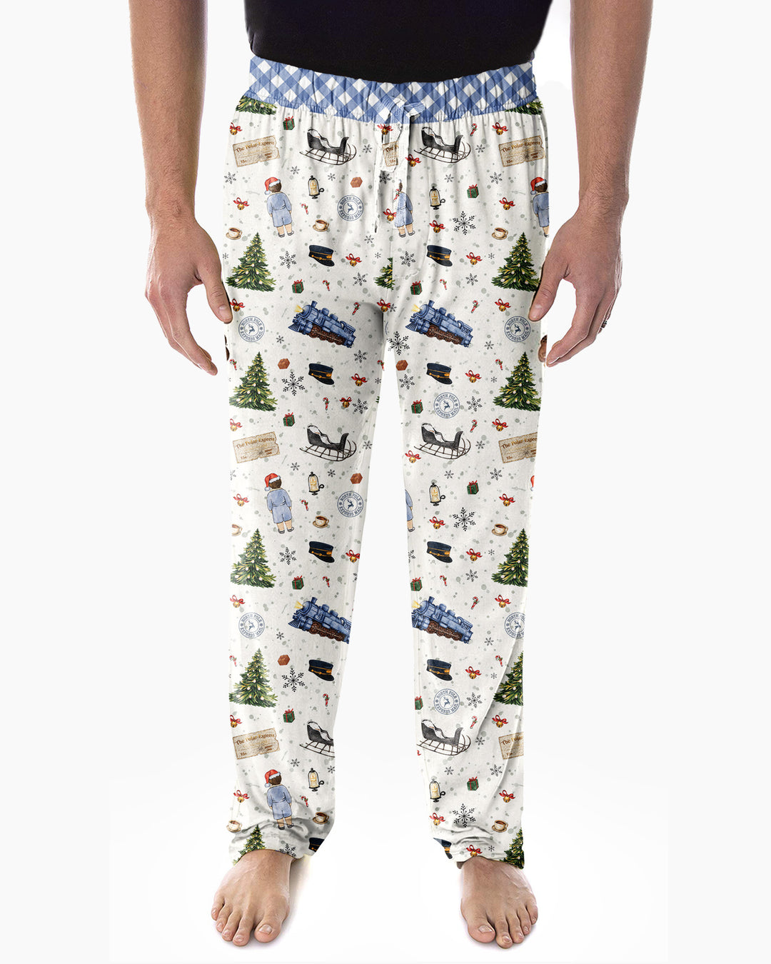 Custom Name North Pole Adventure Bamboo Men's Pajama Set