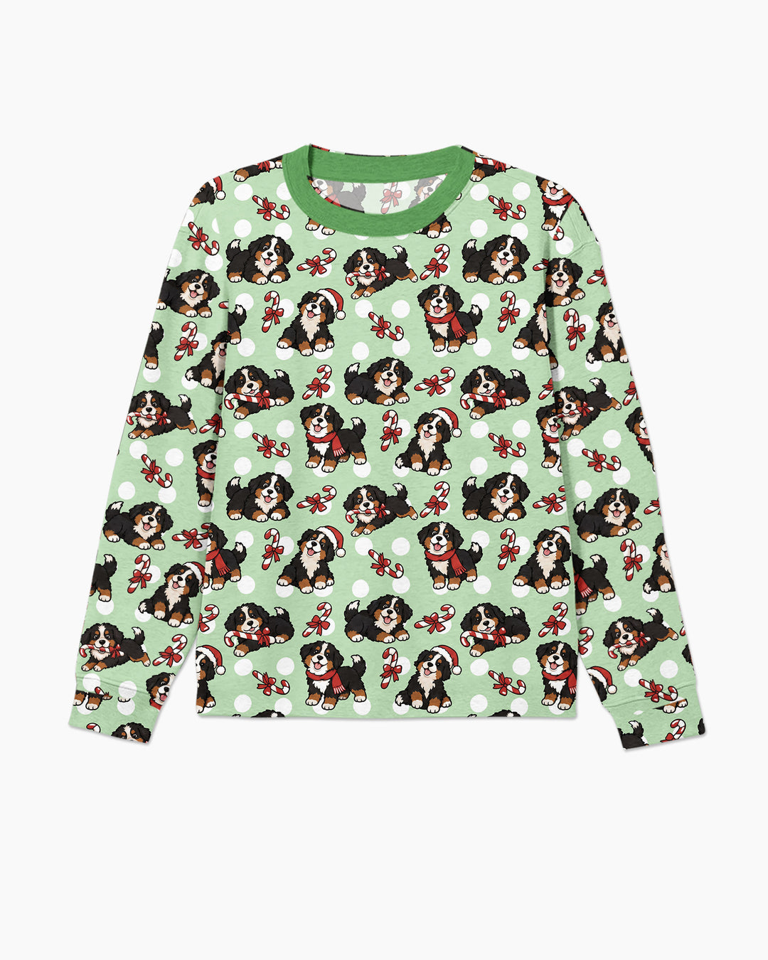 Holiday Bernese Mountain Christmas Dog Bamboo Men's Pajama Set