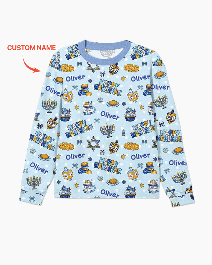 Custom Name Jewish Holiday Bamboo Men's Pajama Set