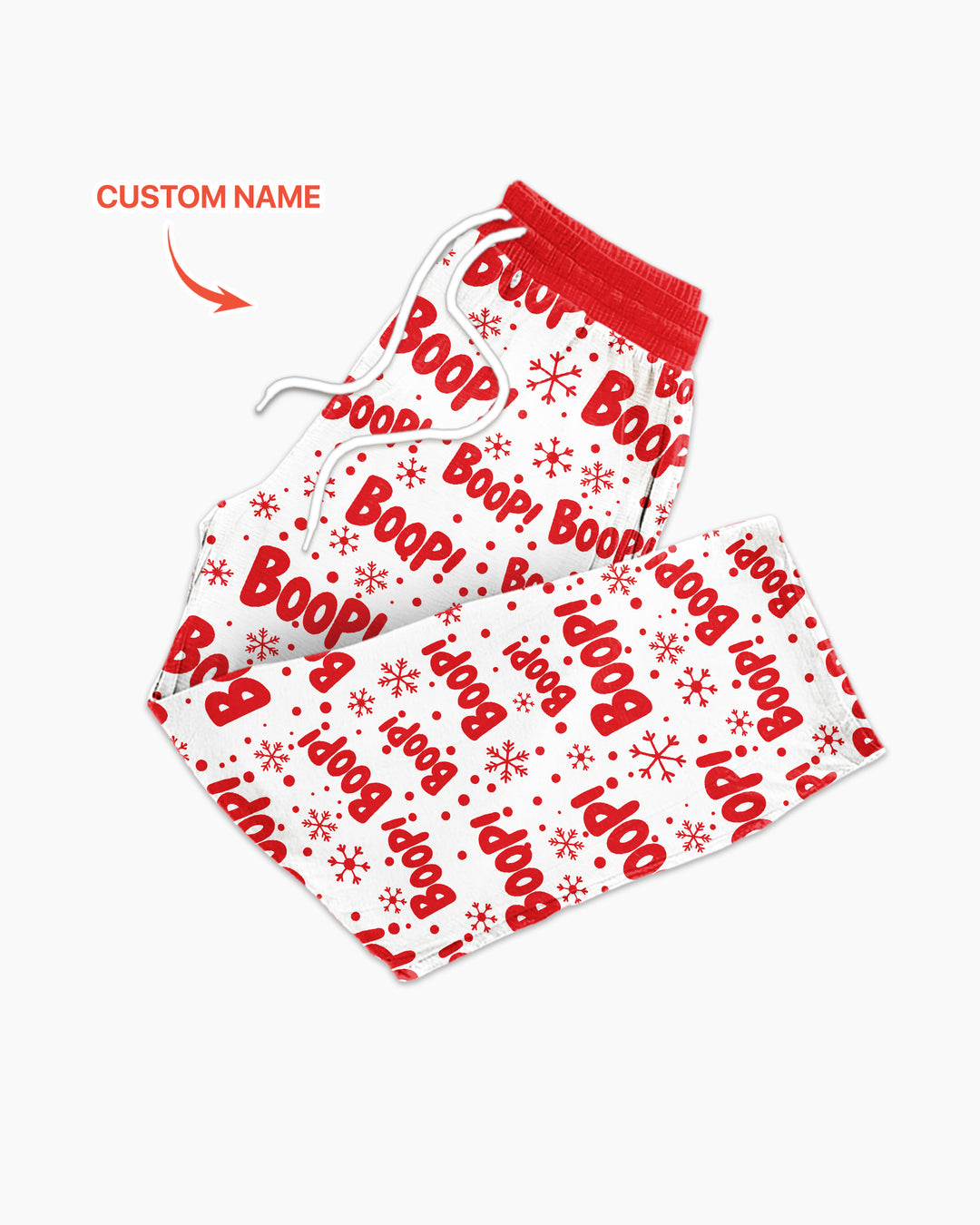 Custom Pet Photo Funny Christmas Boop Bamboo Men's Pajama Set