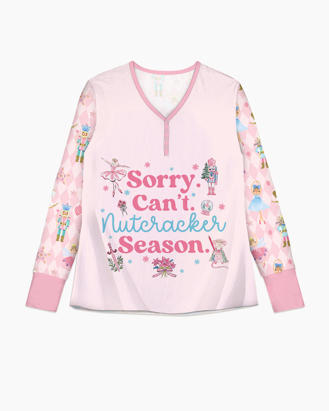Sorry Can't Nutcracker Season Ballet Christmas Bamboo Women Pajama Set