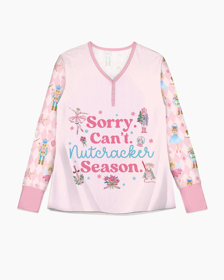 Sorry Can't Nutcracker Season Ballet Christmas Bamboo Women Pajama Set