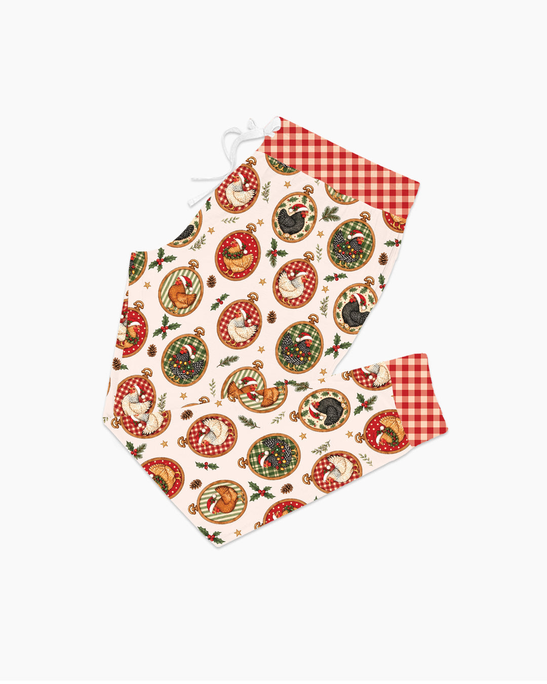 Chicken Merry Clucking Christmas Bamboo Women Pajama Set
