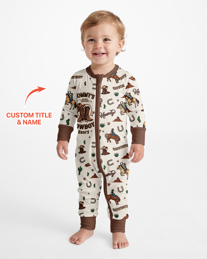 Personalized Family's Little Cowboy Bamboo Convertible Zippy